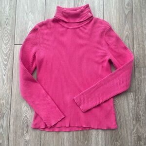 Vintage Ralph Lauren Pink Ribbed Turtleneck Sweater
